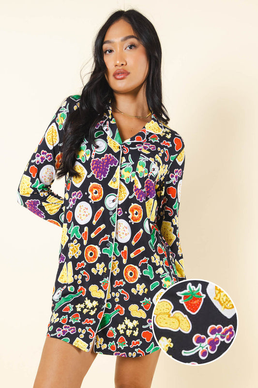 The Charcuterie | Charcuterie SleepDeep™ Long Sleeve Pajama Dress