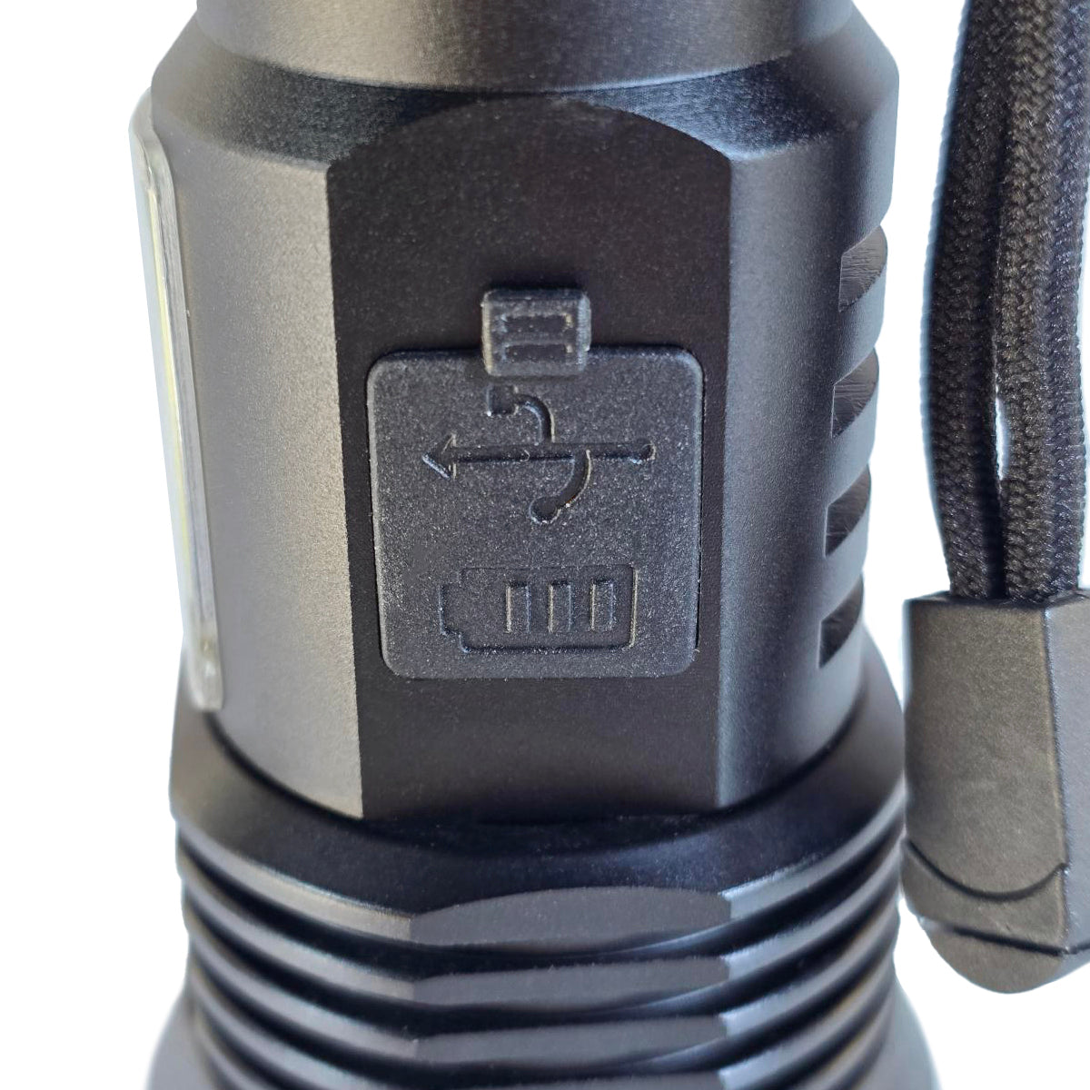 Muctac CHARGE Flashlight, 5000+ LMS, Zoomable, LED, USB, IP65, Aluminum Alloy