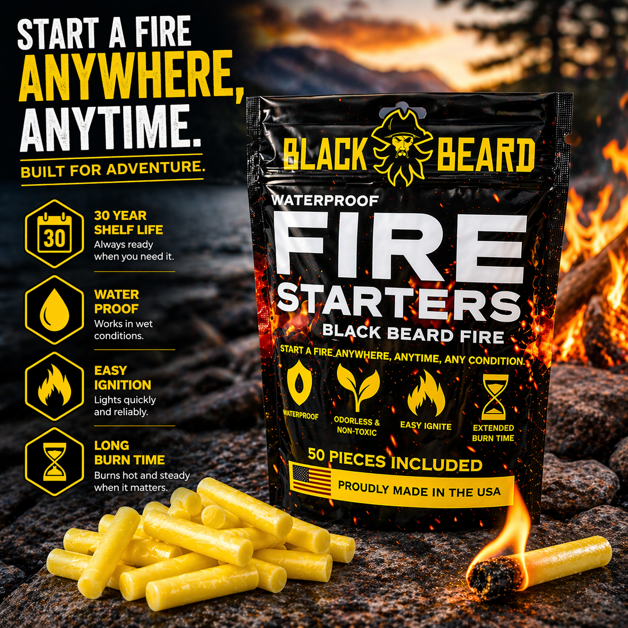 Fire Plugs - Fire Starter Tinder