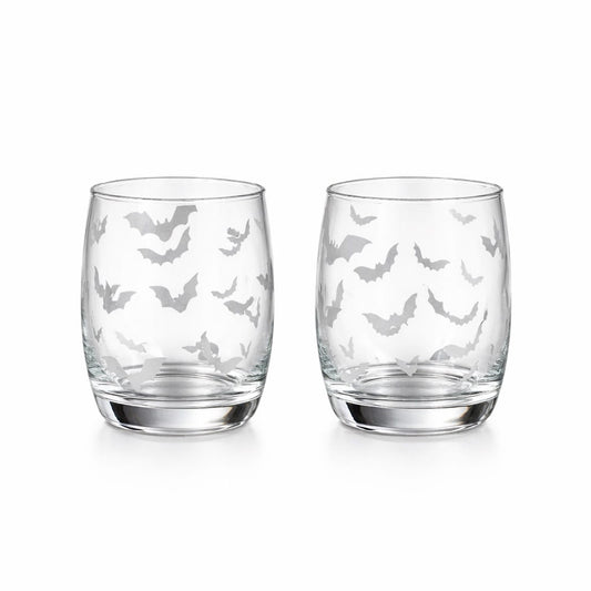 Halloween Bat Whiskey Glasses