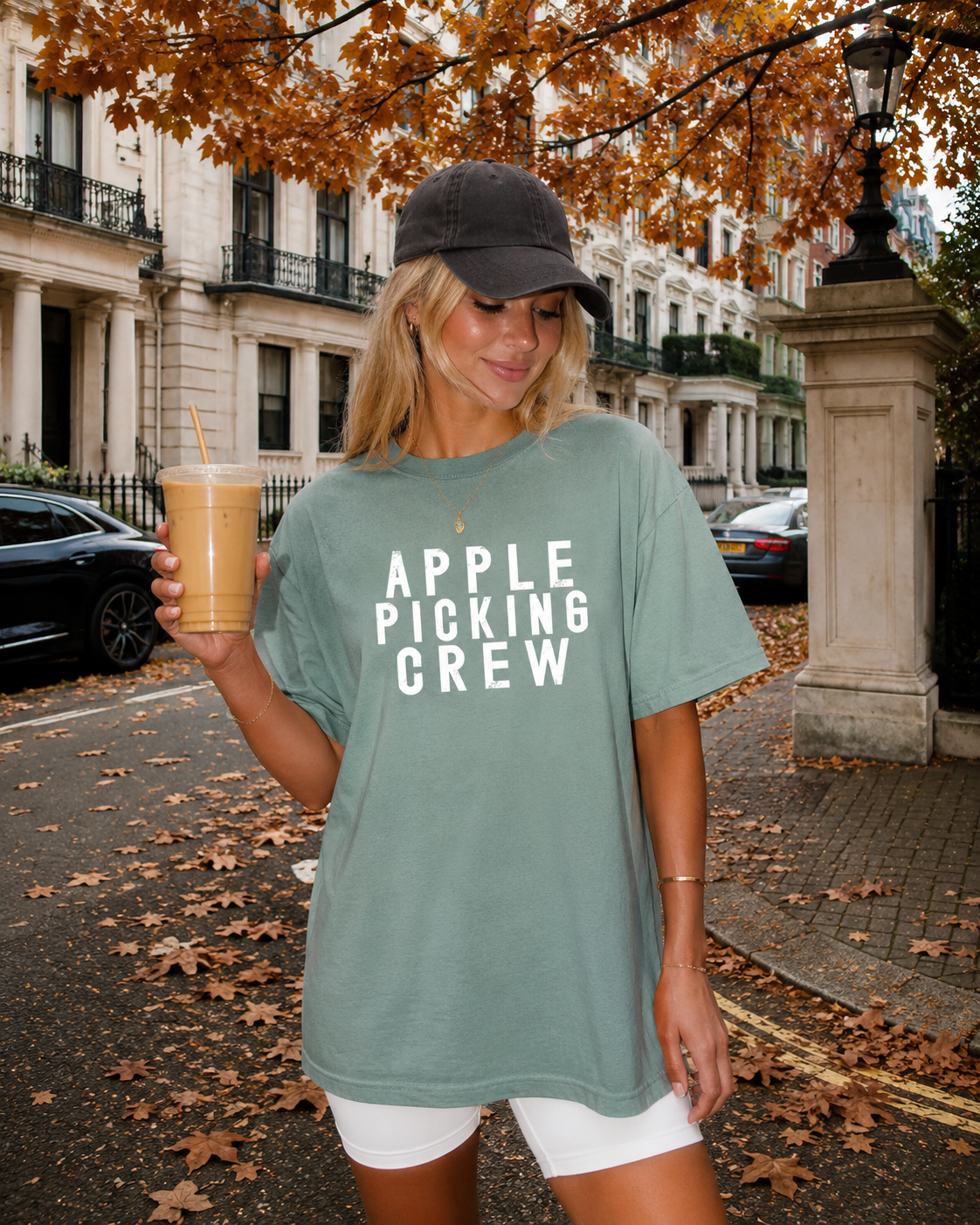Distressed Apple Picking Crew T-Shirt