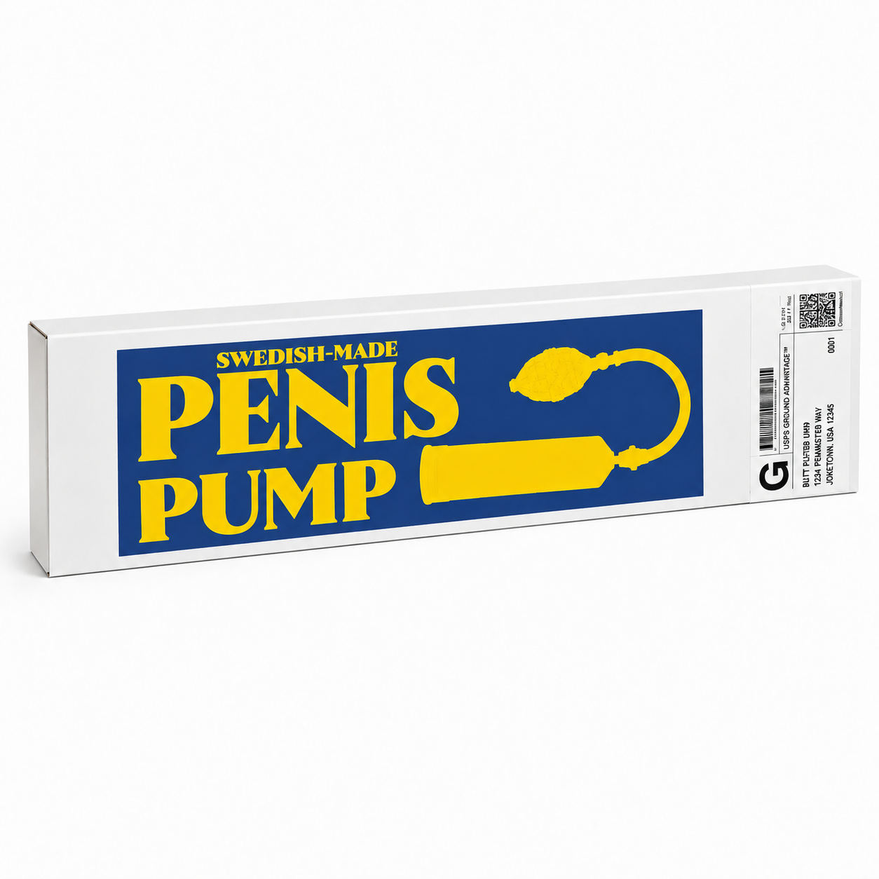 Swedish-Made Penis Pump Prank Package Tube