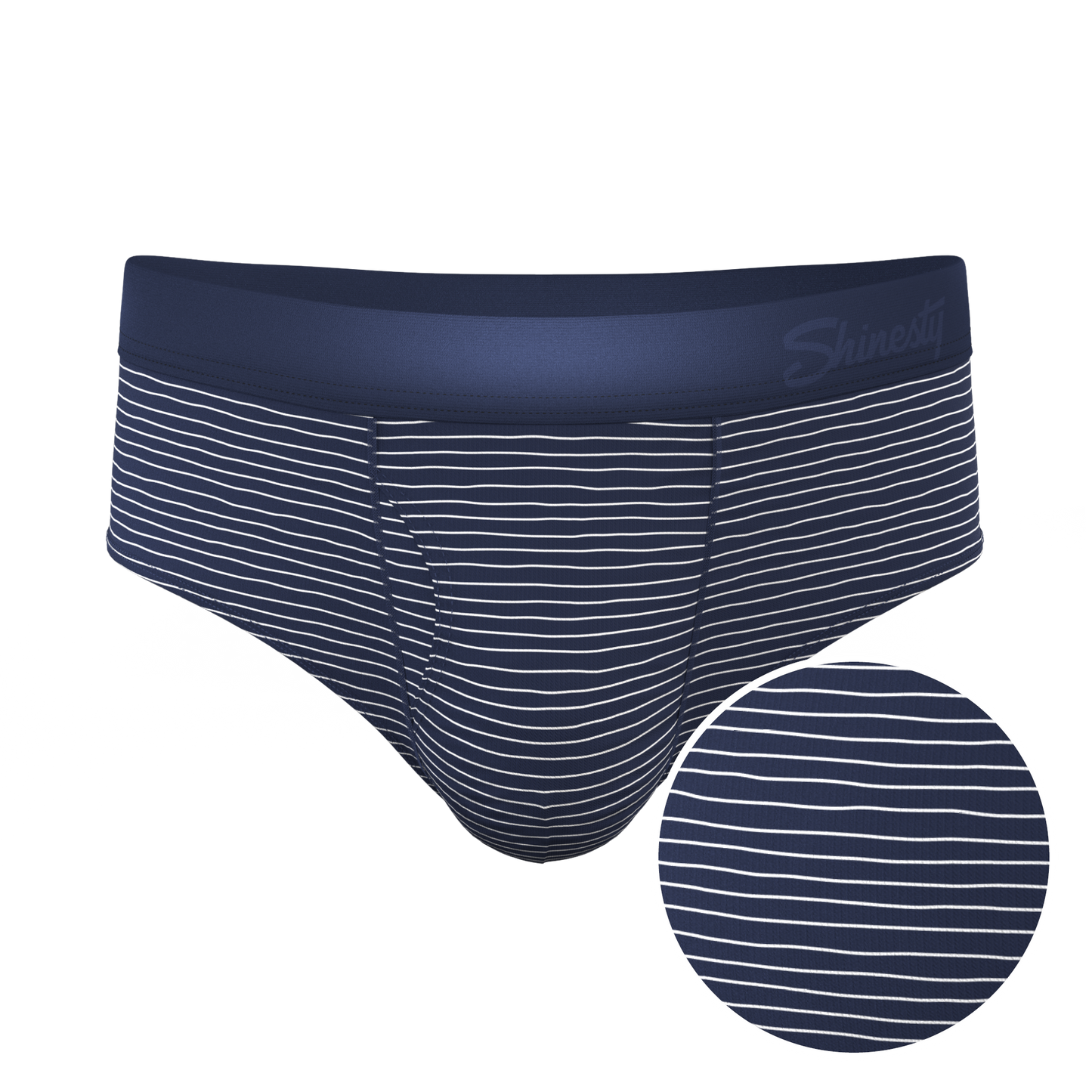 The Cheek Streak | White Stripe Ball Hammock® Pouch Underwear Briefs