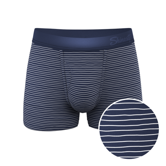 The Cheek Streak | White Stripe Ball Hammock® Pouch Trunks Underwear