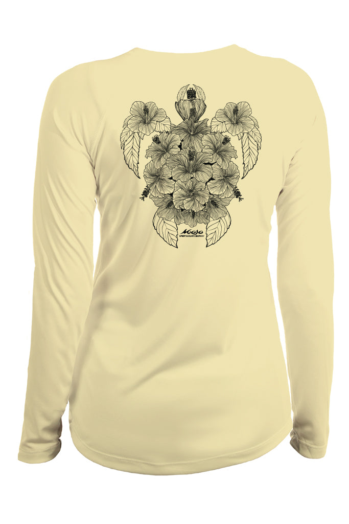 Women's SoWAL Sun Jersey Hibiscus Turtle Long Sleeve
