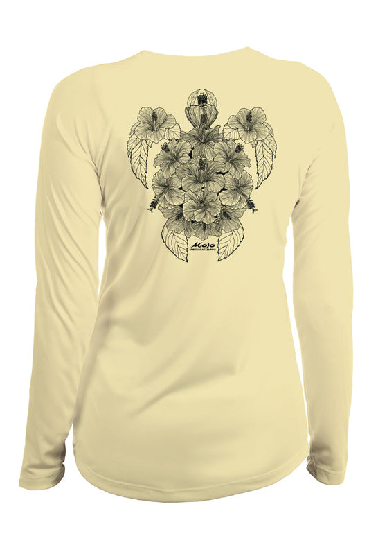 Women's SoWAL Sun Jersey Hibiscus Turtle Long Sleeve