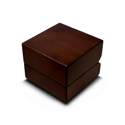 Chocolate Dark Wooden Wedding Ring Box