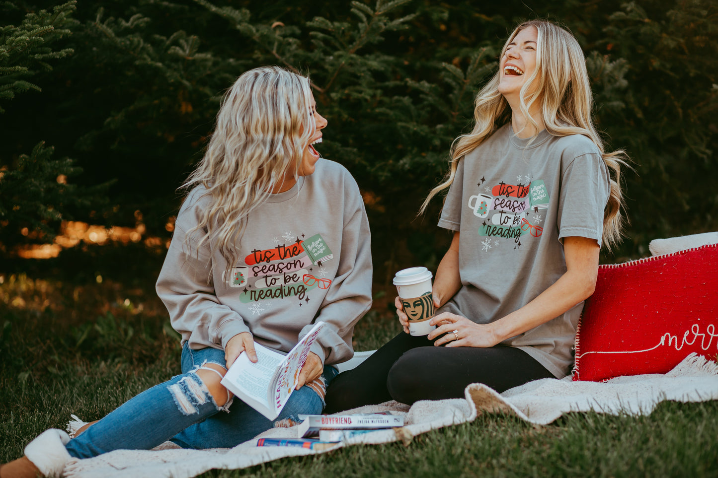 Tis The Season To Be Reading Crewneck Sweatshirt
