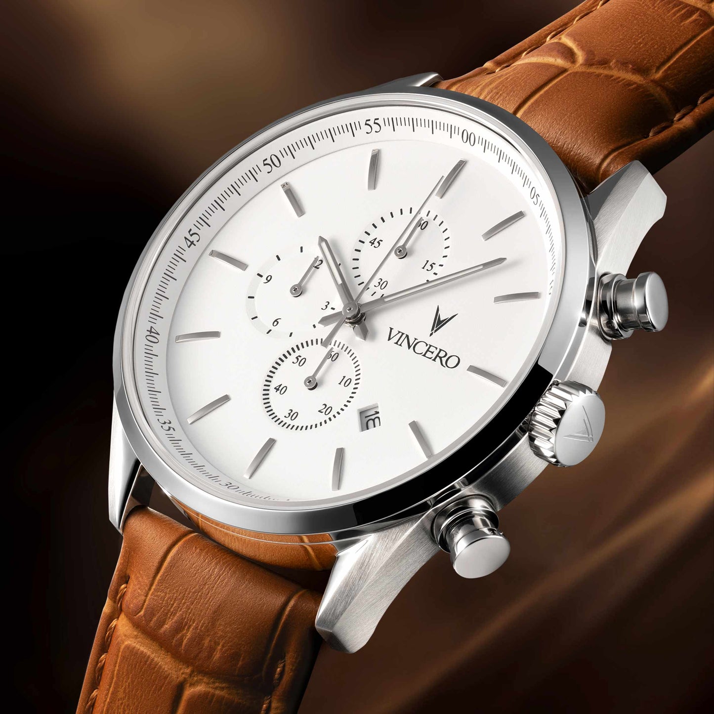 The Chrono S2 40mm - Silver/Tan