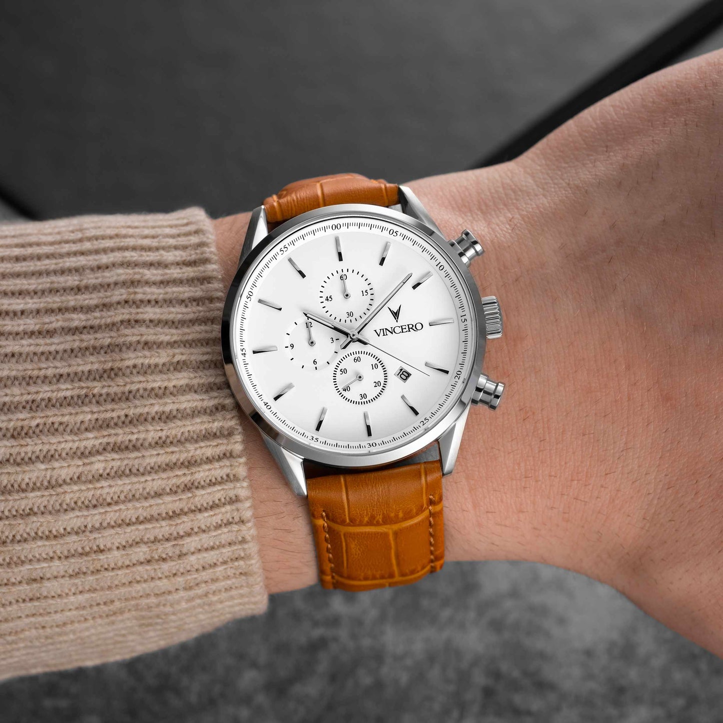 The Chrono S2 40mm - Silver/Tan