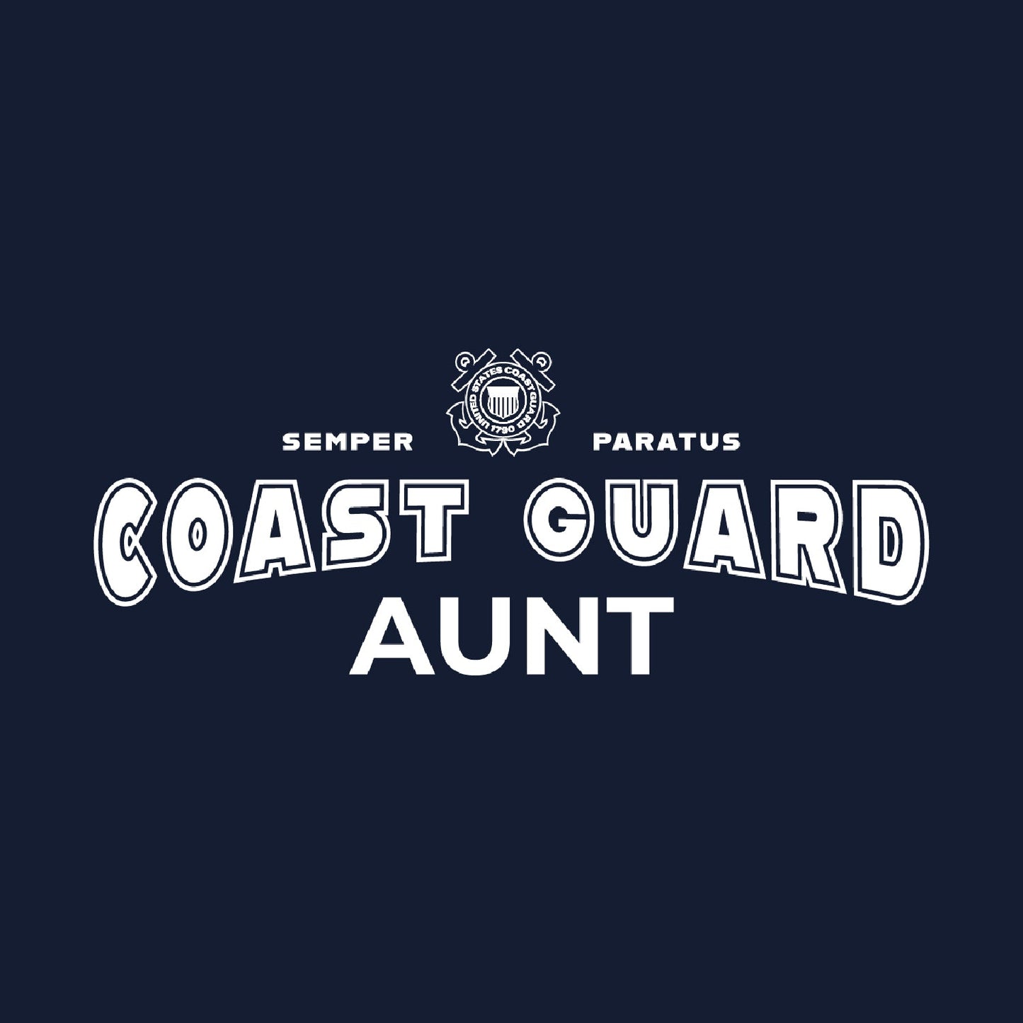 Coast Guard Aunt Crewneck (Navy)