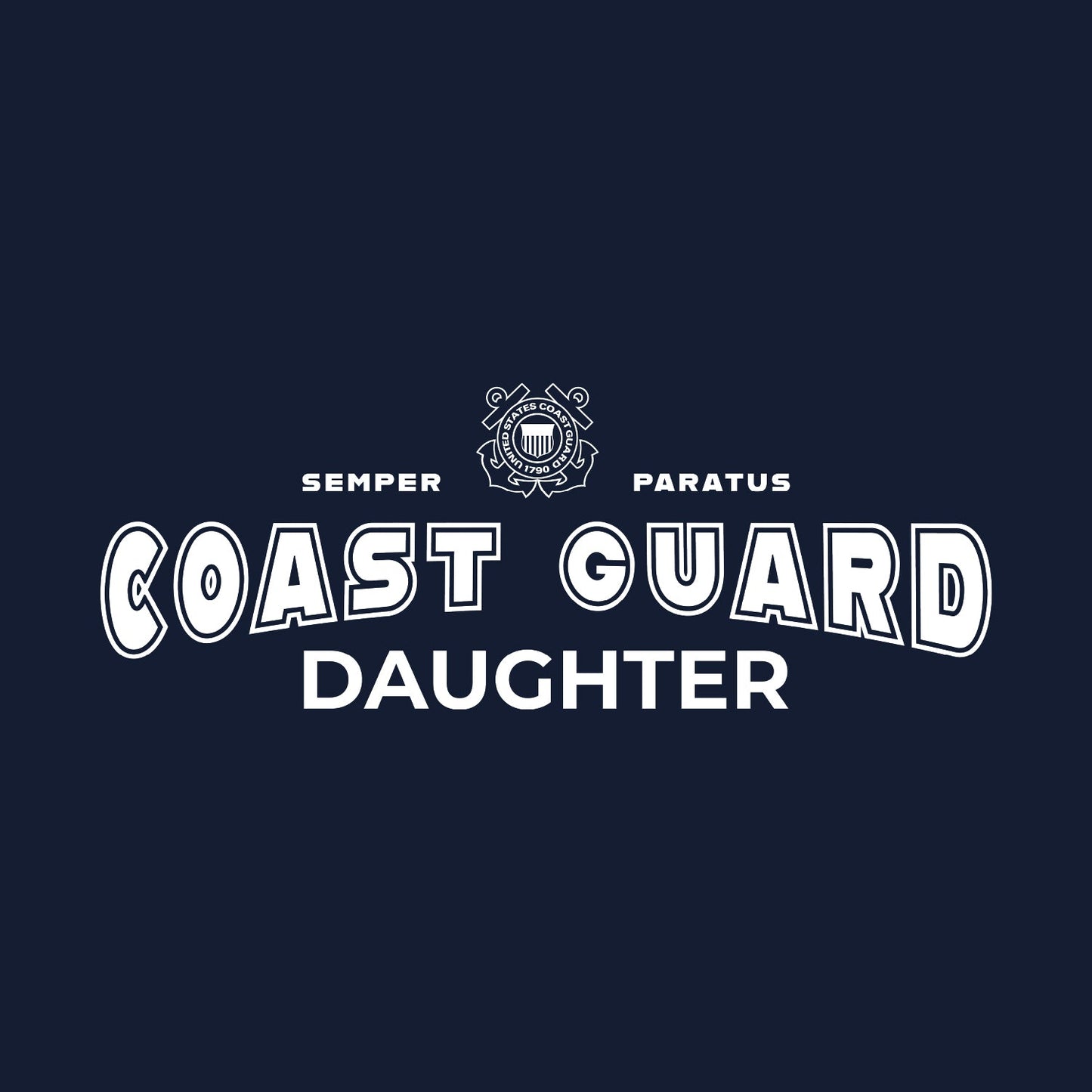 Coast Guard Daughter Crewneck (Navy)