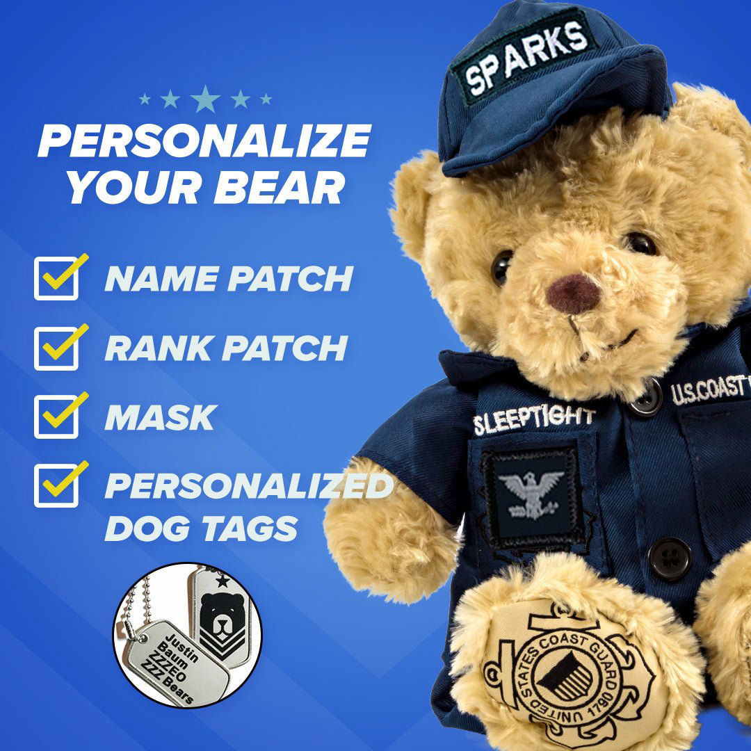 Coastie Sleeptight - Coast Guard Teddy Bear with Storybook & Sleep System