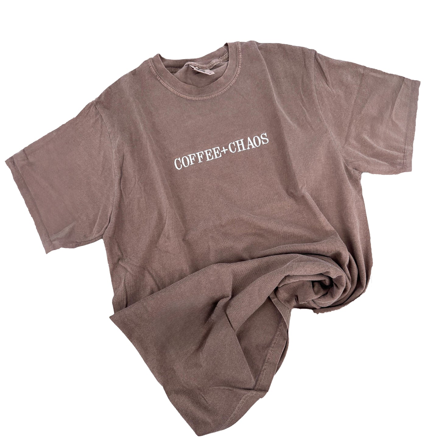 Embroidered Coffee + Chaos Tee