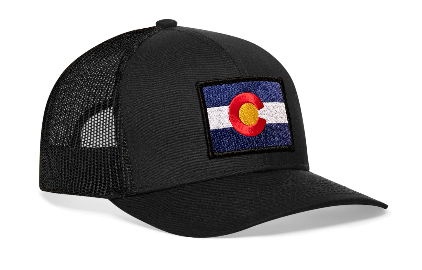 Colorado Flag Trucker Hat  |  Black CO Snapback
