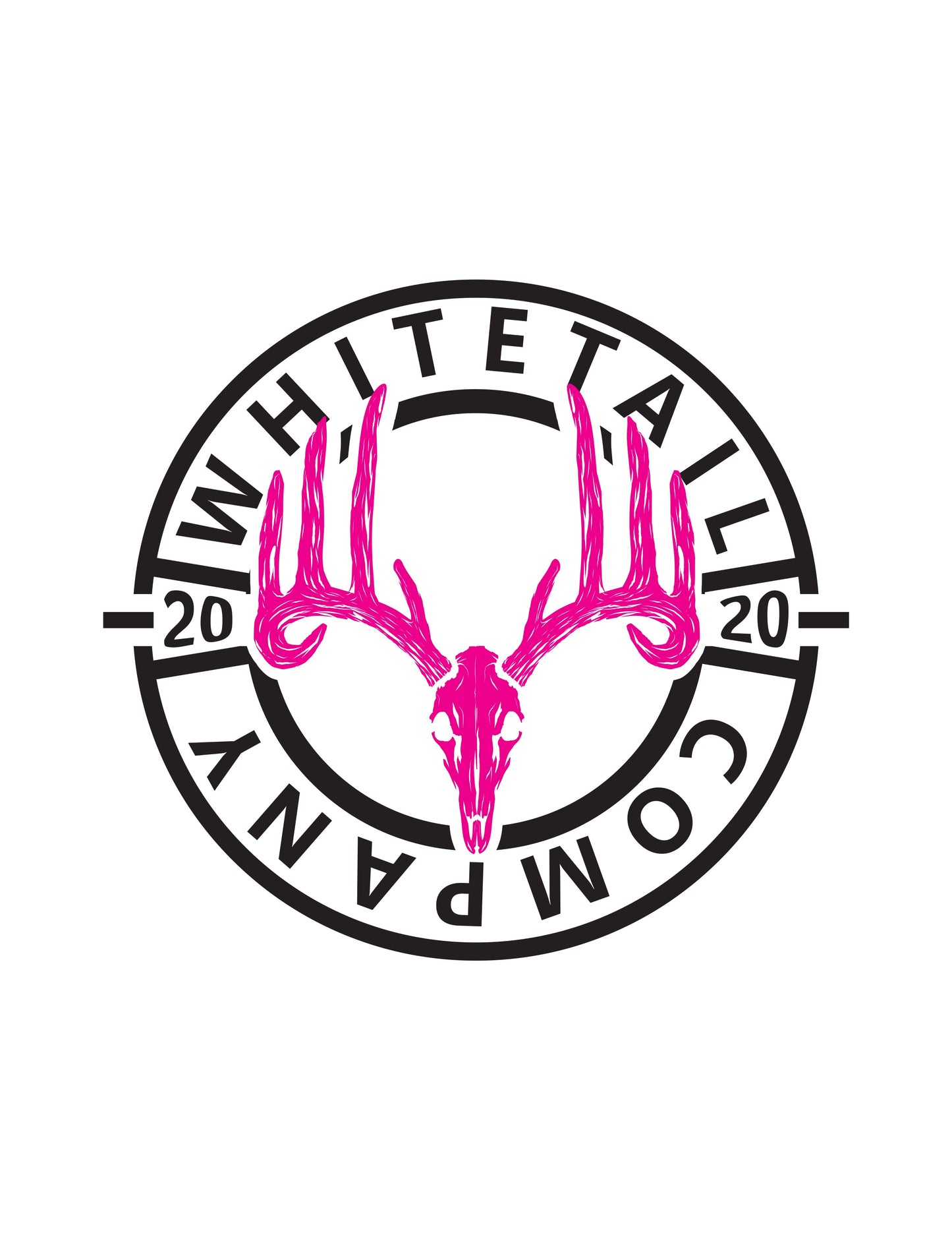 Whitetail Co. Pink Skull Crop Sweatshirt