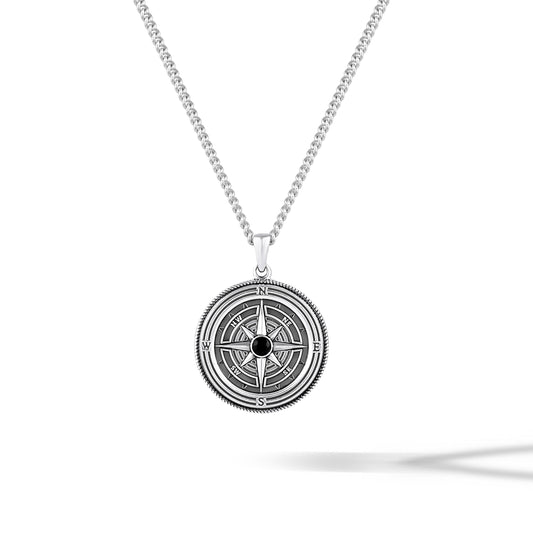Compass Pendant - Sterling Silver