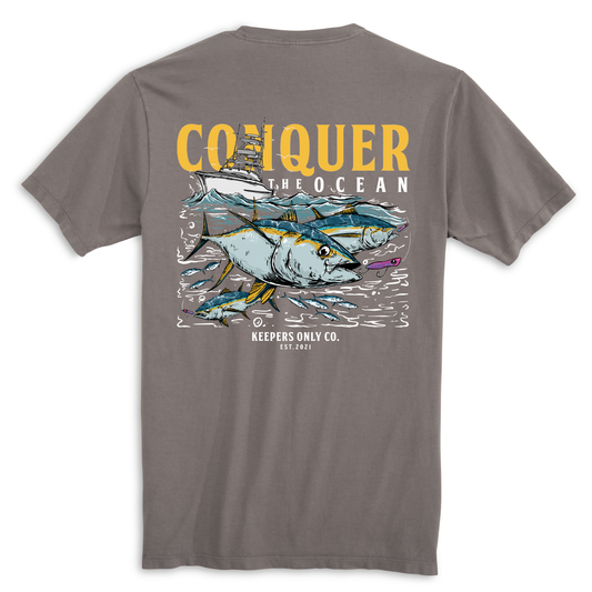 Conquer The Ocean Graphite T-Shirt
