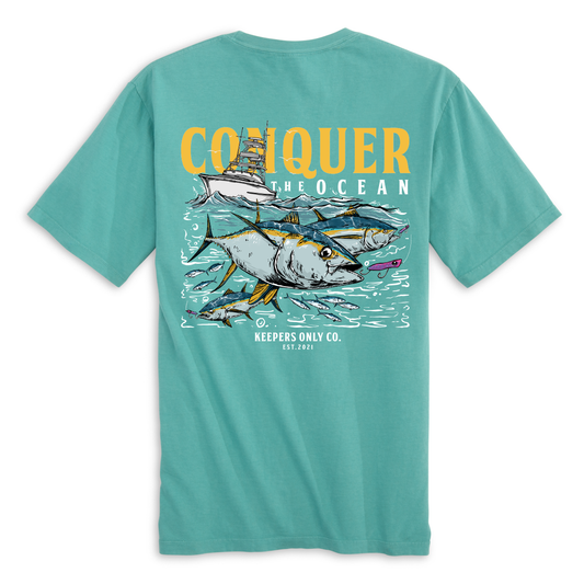 Conquer The Ocean Seafoam T-Shirt