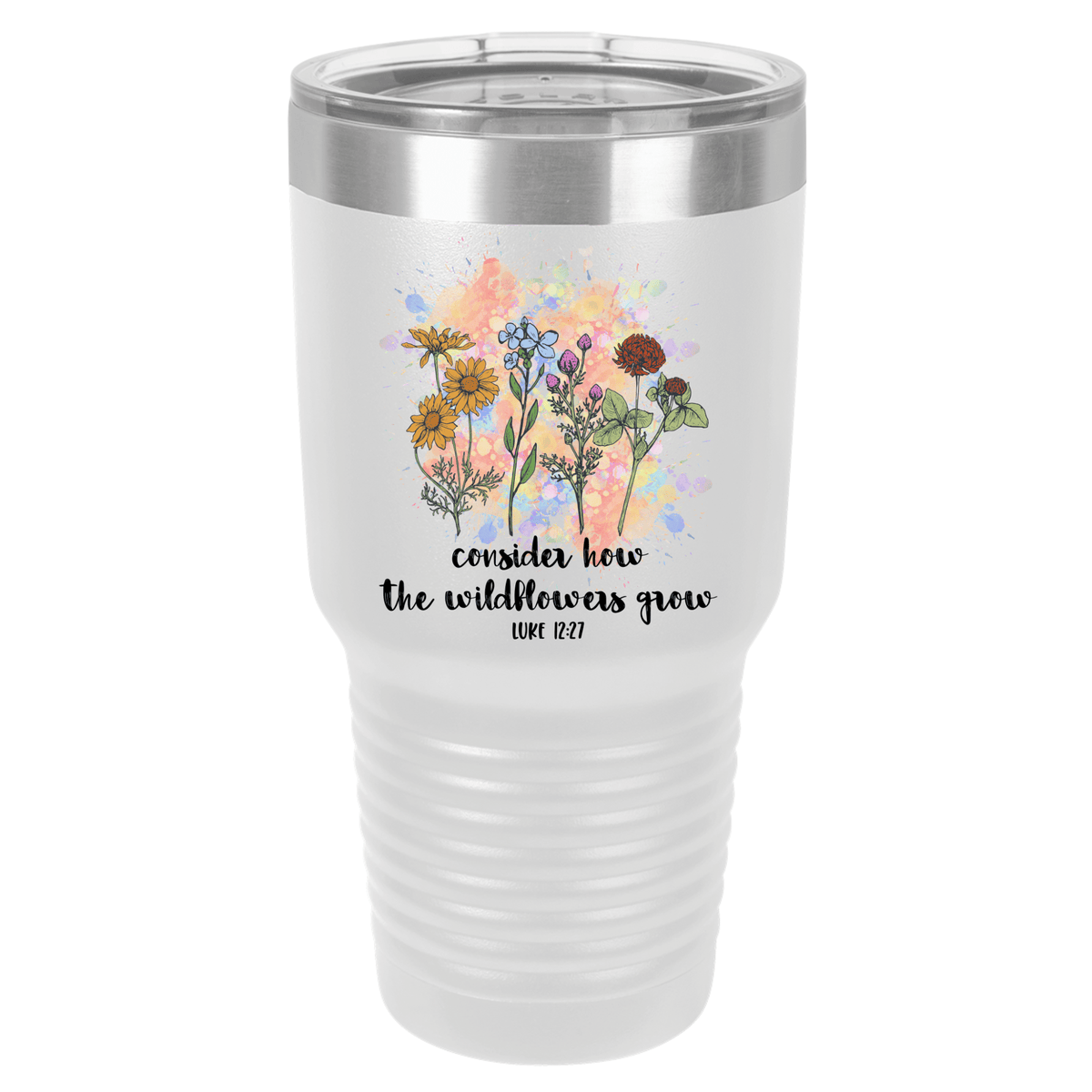 Consider How the Wildflowers Grow | Christian | Polar Camel Tumbler