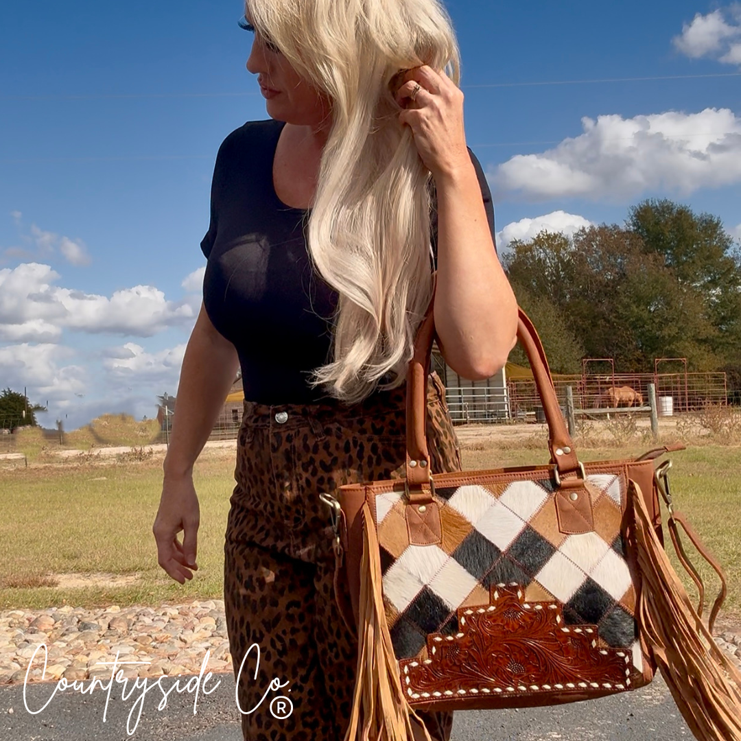 Conway Cowhide Concealed Carry Purse