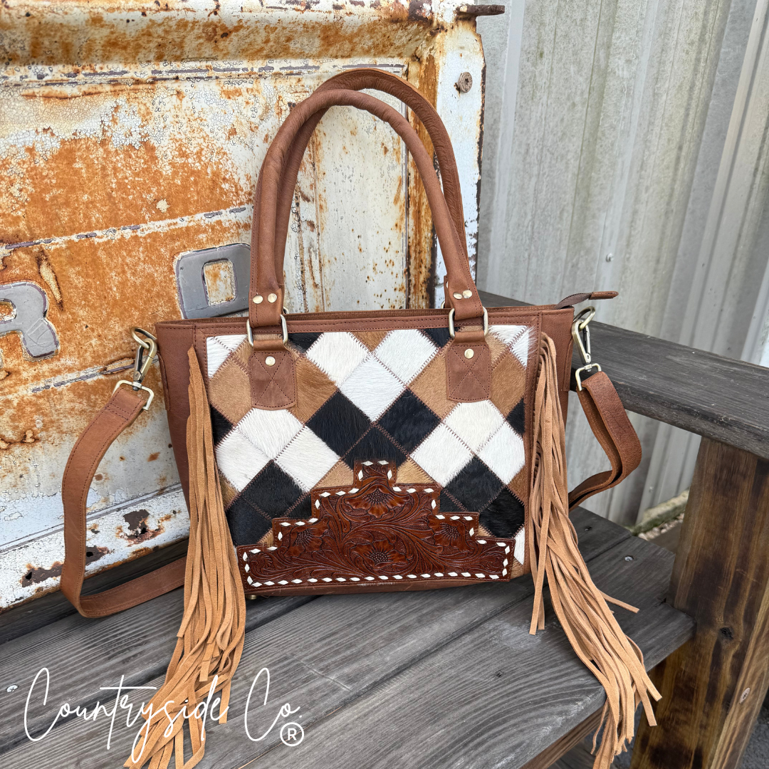 Conway Cowhide Concealed Carry Purse