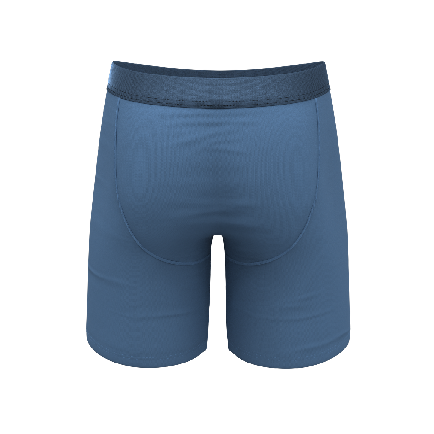 The Cool Cobalt | Slate Blue Long Leg Ball Hammock® Pouch Underwear With Fly