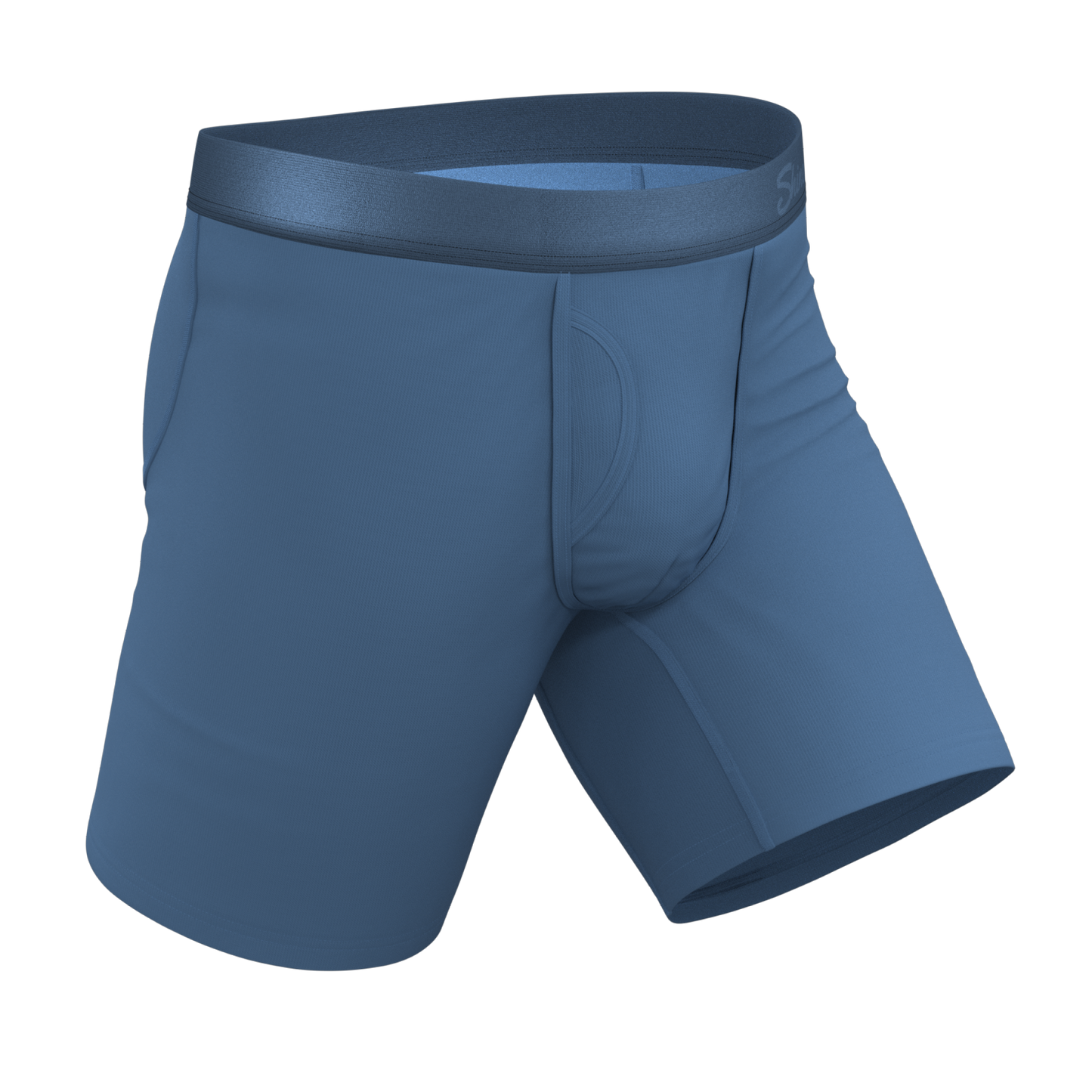 The Cool Cobalt | Slate Blue Long Leg Ball Hammock® Pouch Underwear With Fly