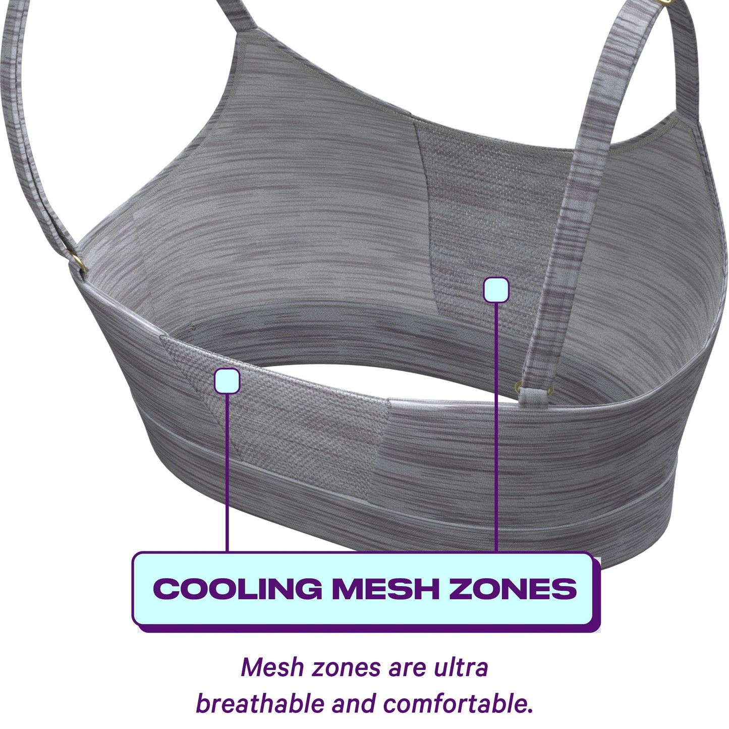 The Storm Cloud | Grey paradICE™ Boob Hammock™ Cooling Bralette
