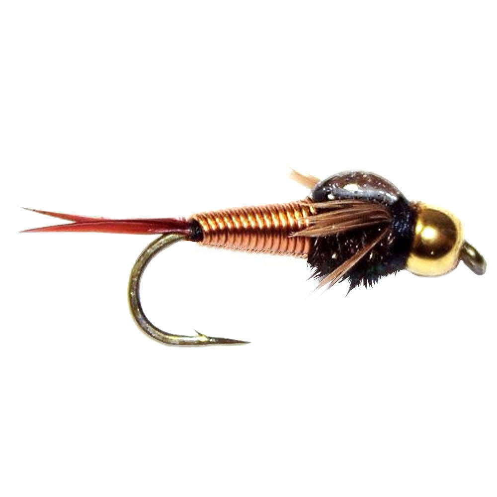 Bead Head Copper John Nymph 12 Flies - Size 20