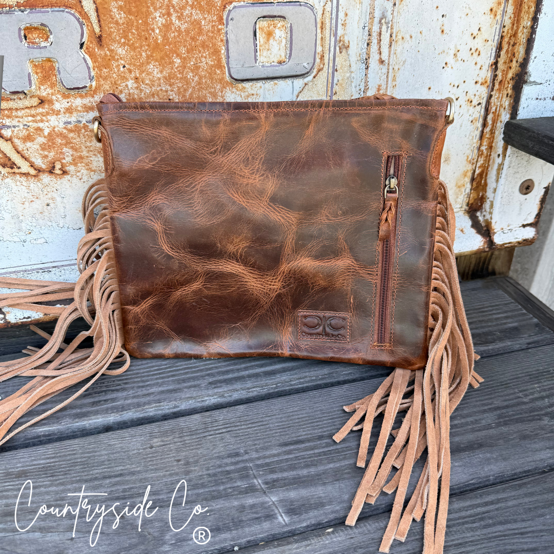 Longhorn Trail Cowhide Conceal Carry Checkered Purse
