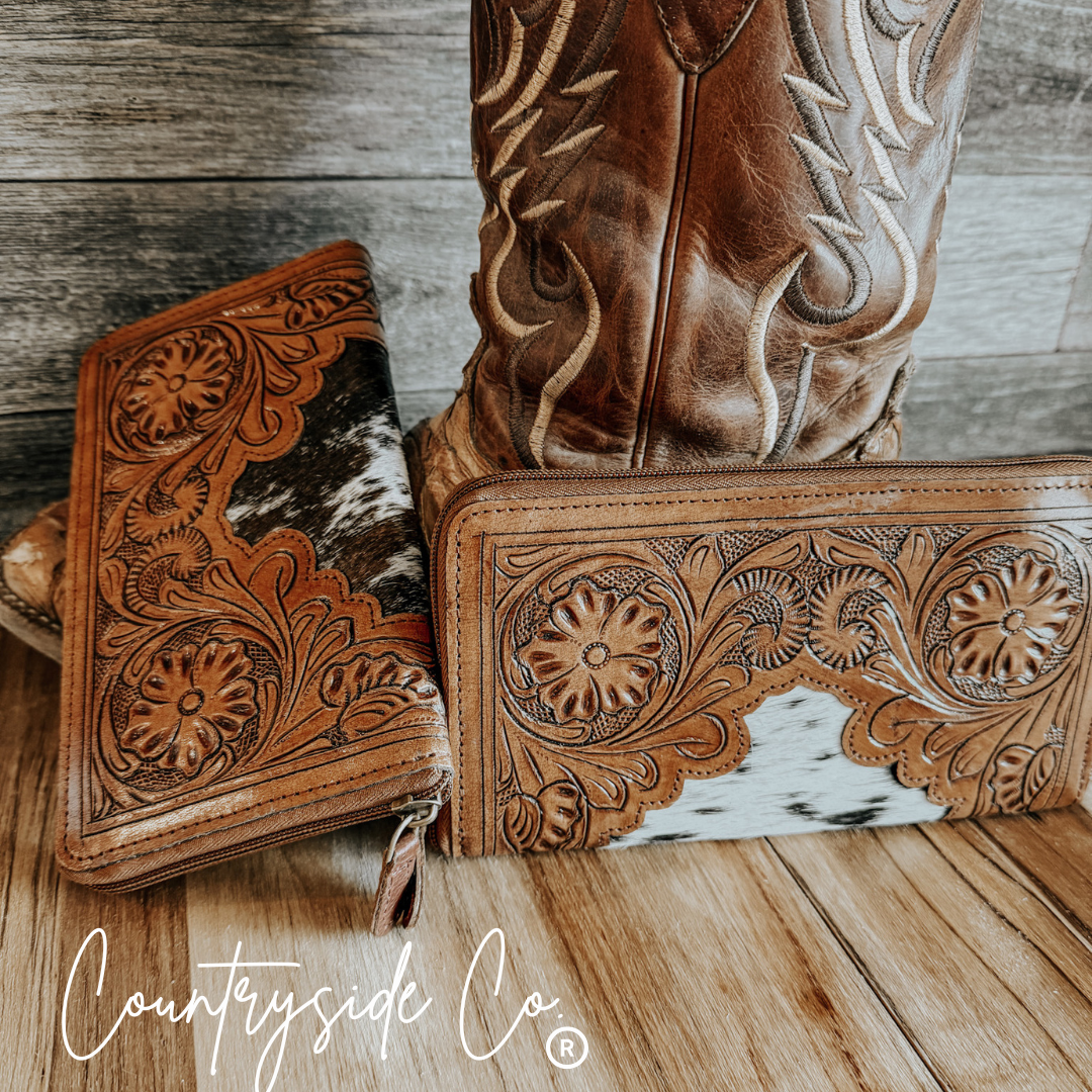 Juliet Tooled Leather Cowhide Wallet