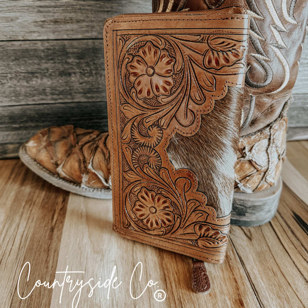Juliet Tooled Leather Cowhide Wallet