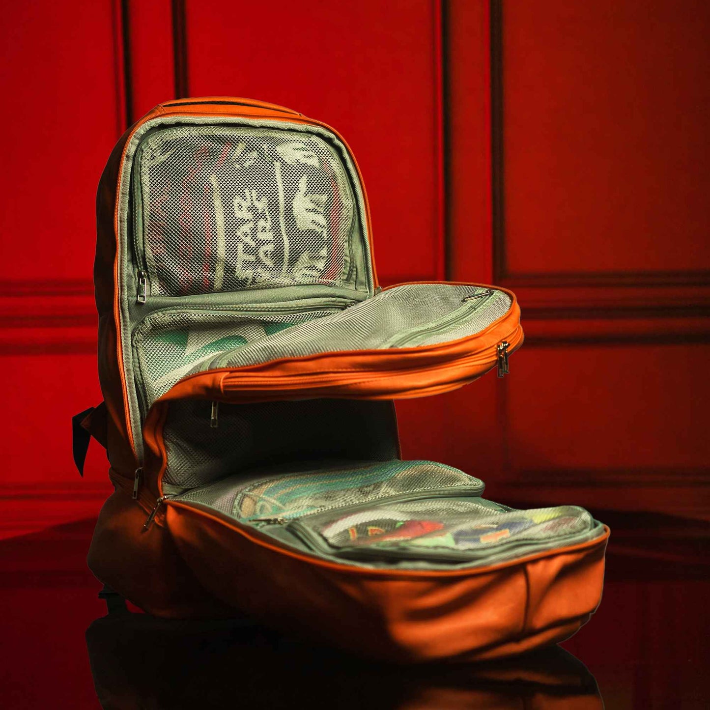 Orange Leather Patented Carry-On Backpack (Only 300 Made)