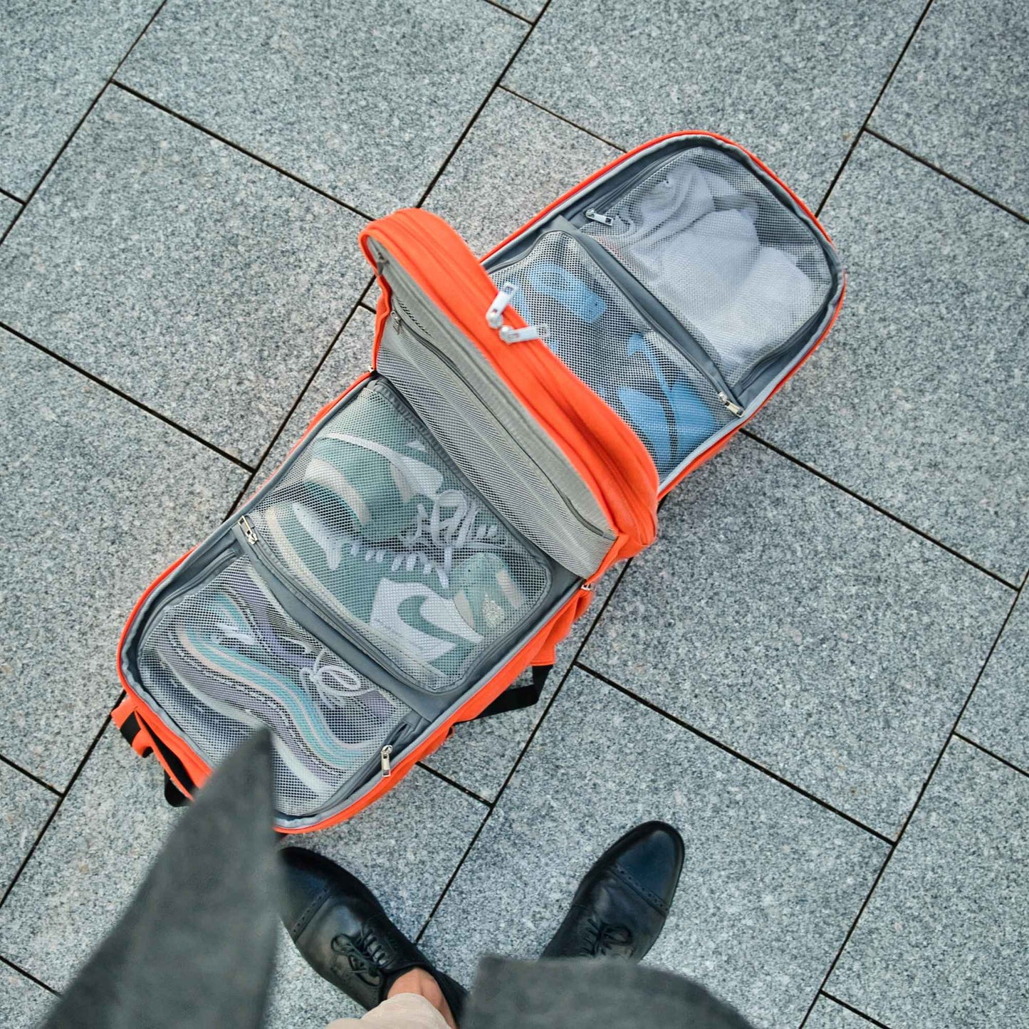 Orange Leather Patented Carry-On Backpack (Only 300 Made)