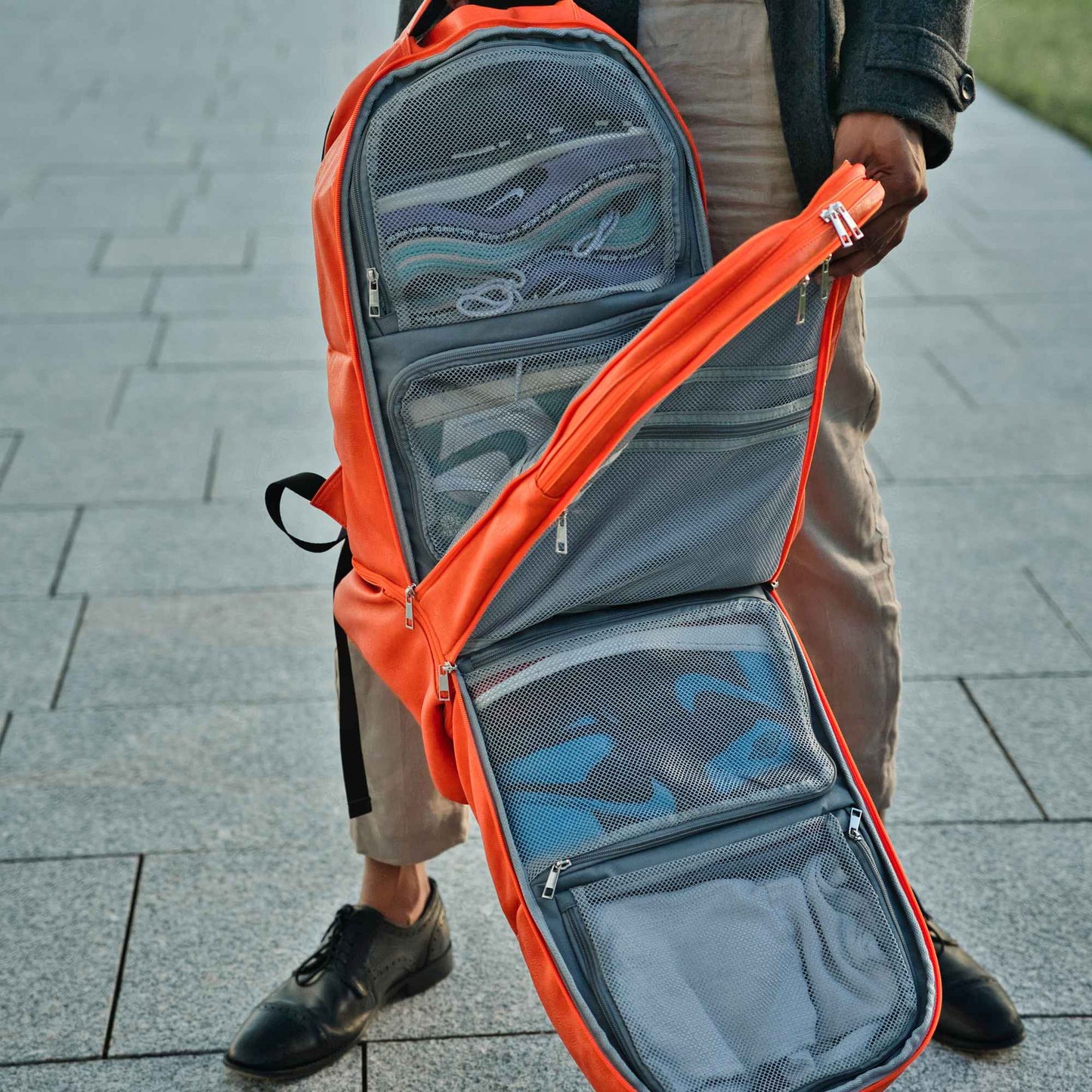 Orange Leather Patented Carry-On Backpack (Only 300 Made)