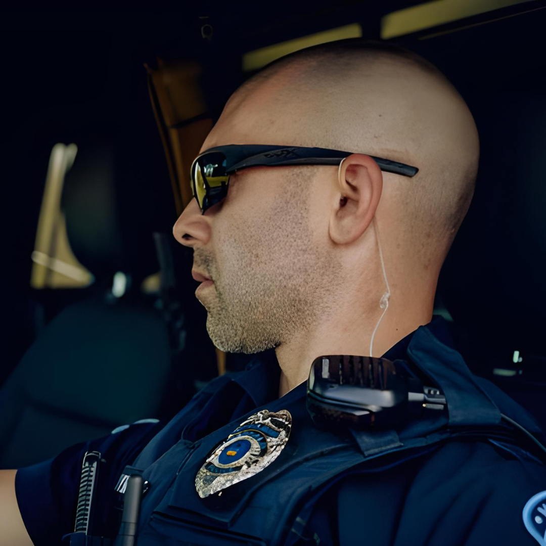 Invisible Series Tubeless Patrol/Tactical/Covert Radio Earpiece Ambidextrous- 3.5mm, Connects to Speaker Mics for Motorola, Kenwood, Icom, Relm, & More