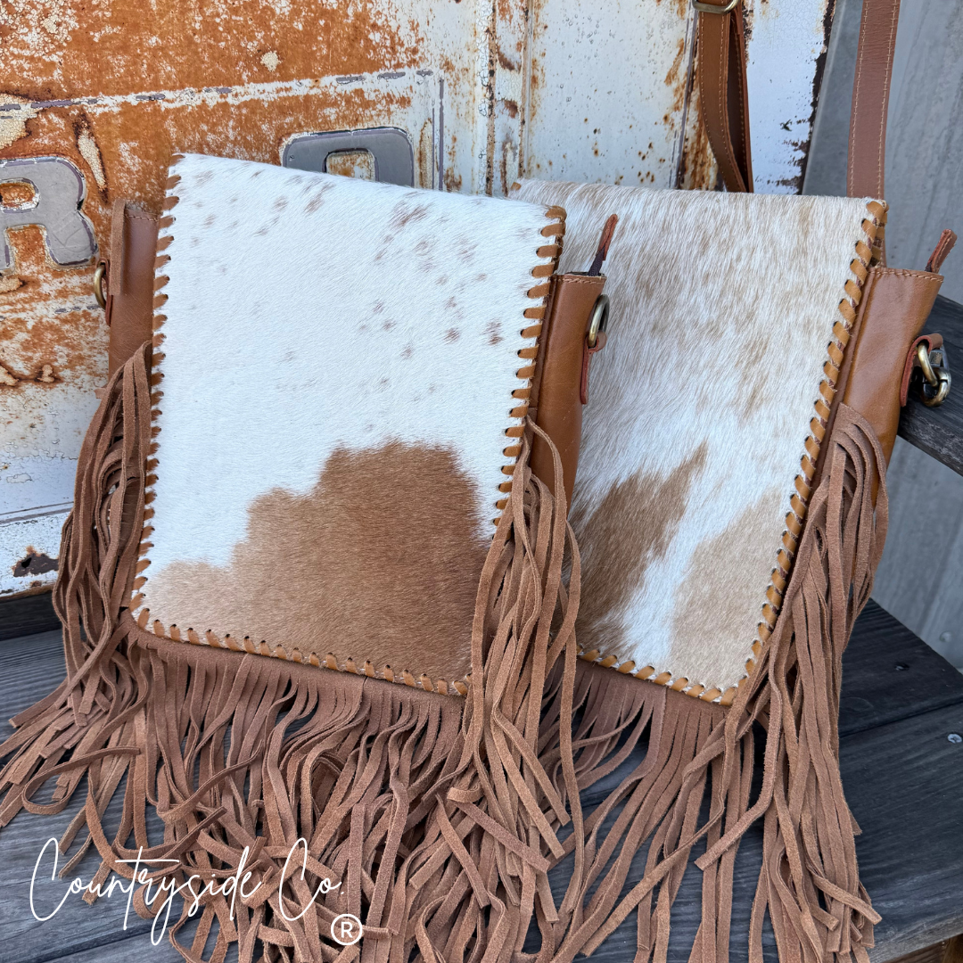 Bessie Cowhide Western Purse