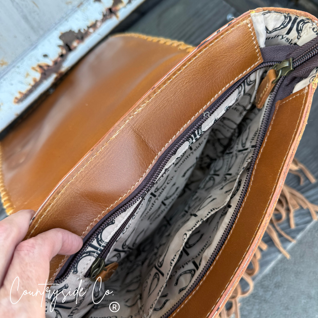 Bessie Cowhide Western Purse