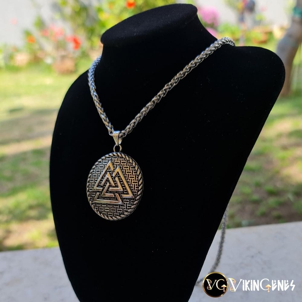 Valknut Symbol Stainless Steel Necklace