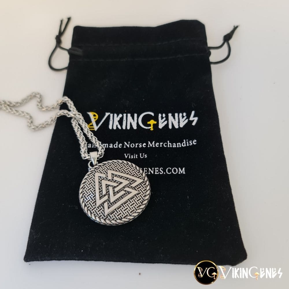 Valknut Symbol Stainless Steel Necklace