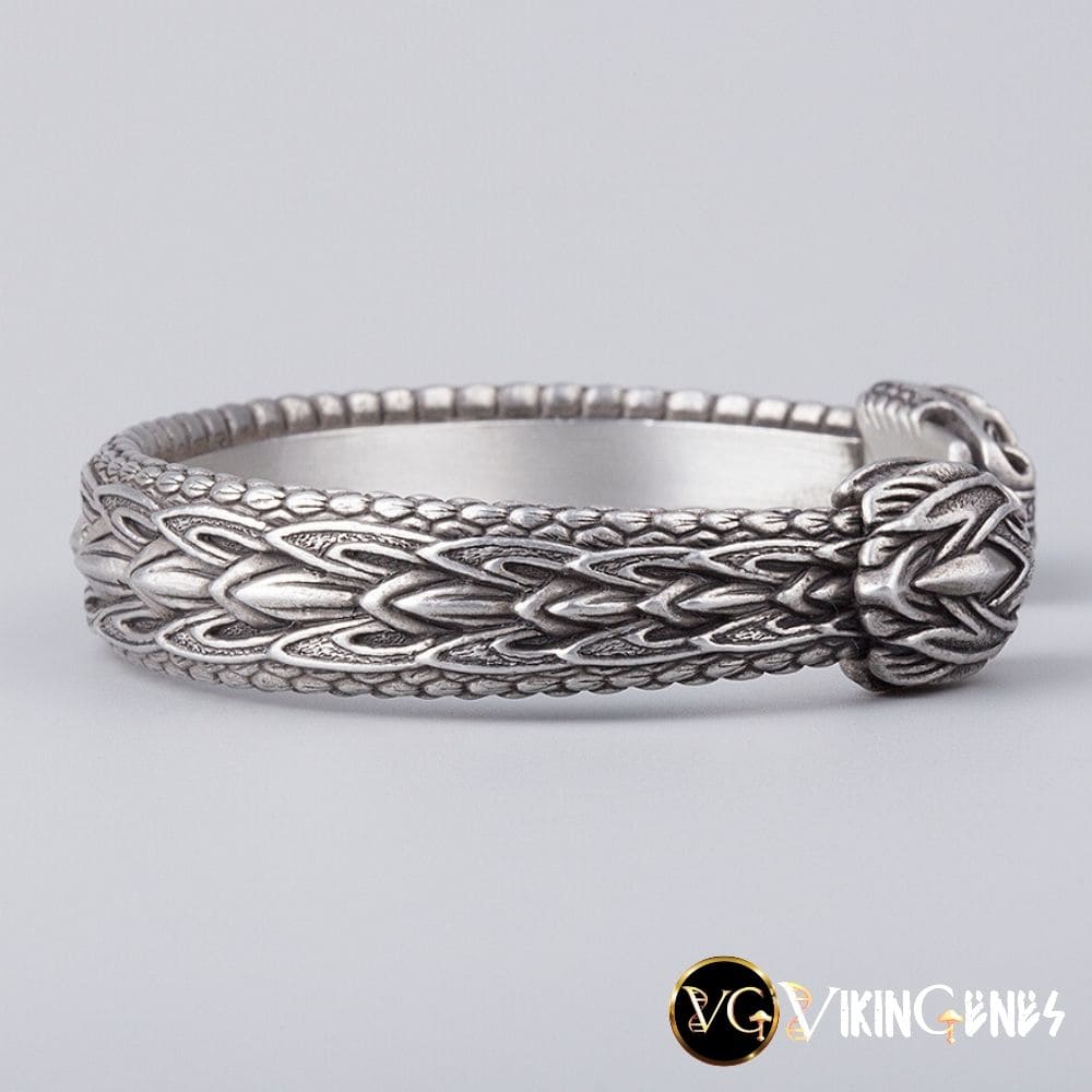 Viking Arm Ring With Midgard Serpent Jormungandr's Heads