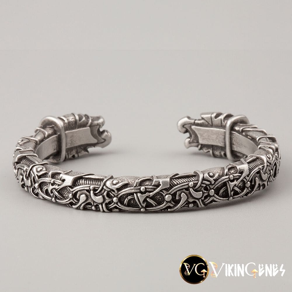 Viking Arm Ring With Odin's Ravens Hugin & Munin