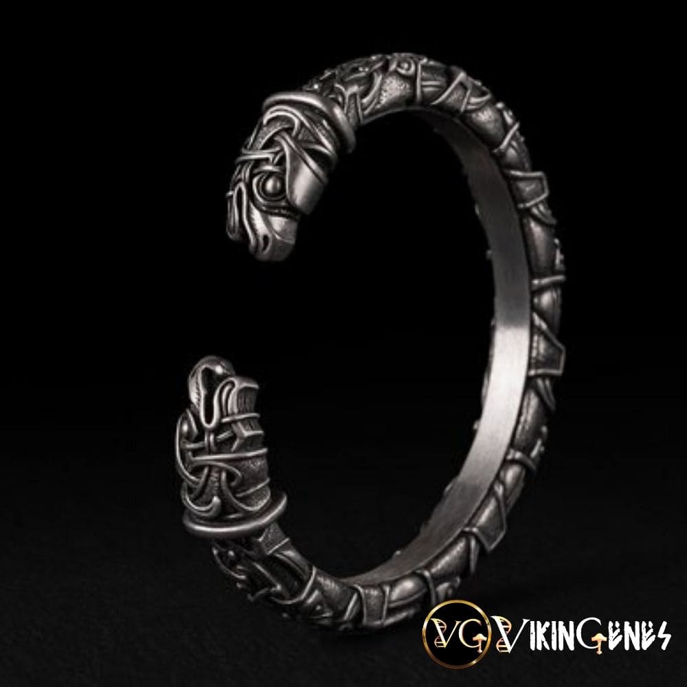 Viking Arm Ring With Odin's Ravens Hugin & Munin