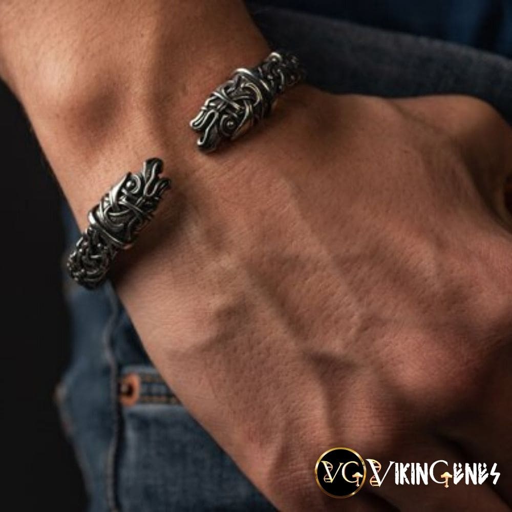 Viking Arm Ring With Odin's Ravens Hugin & Munin