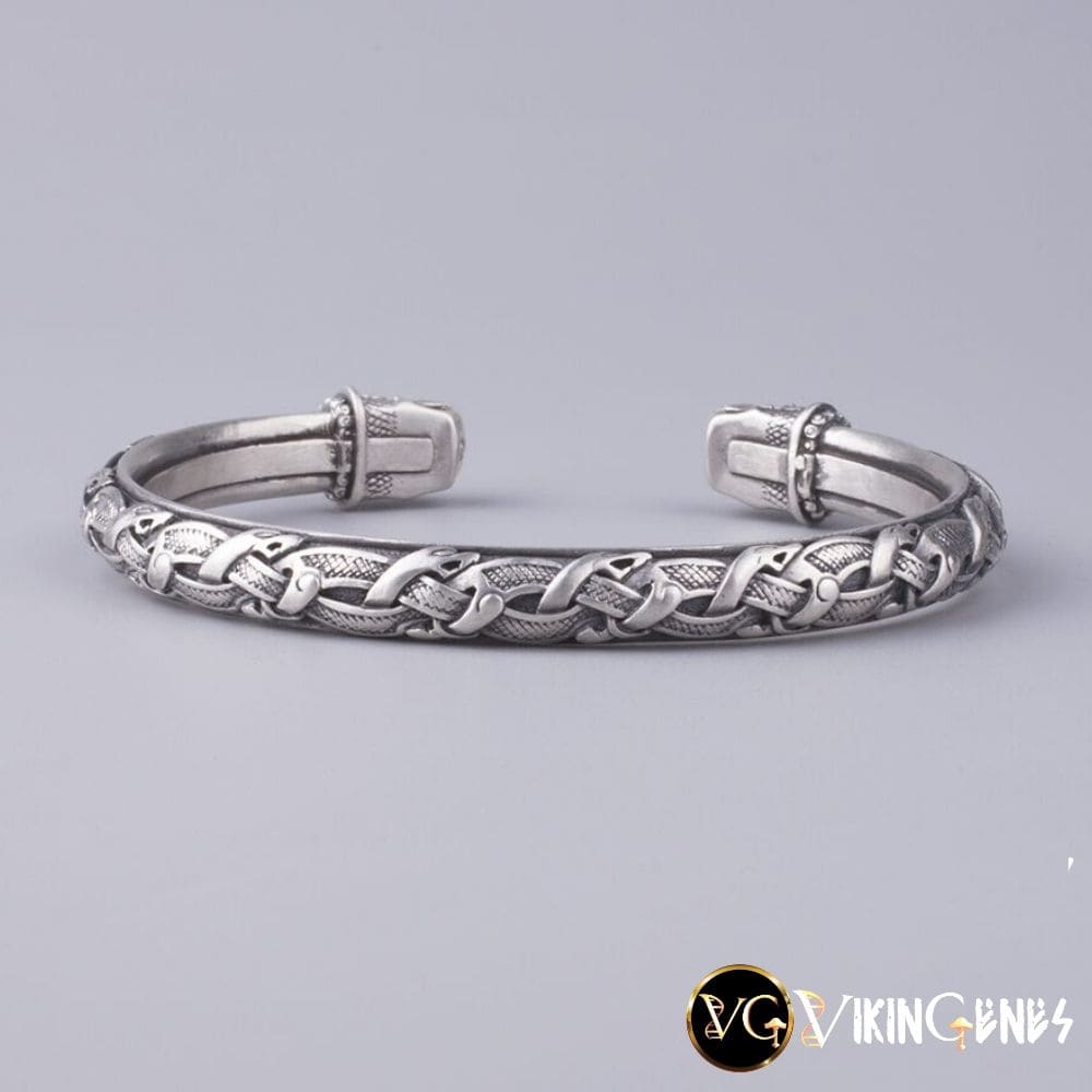 925 Sterling Silver Arm Ring With Dragon's Head