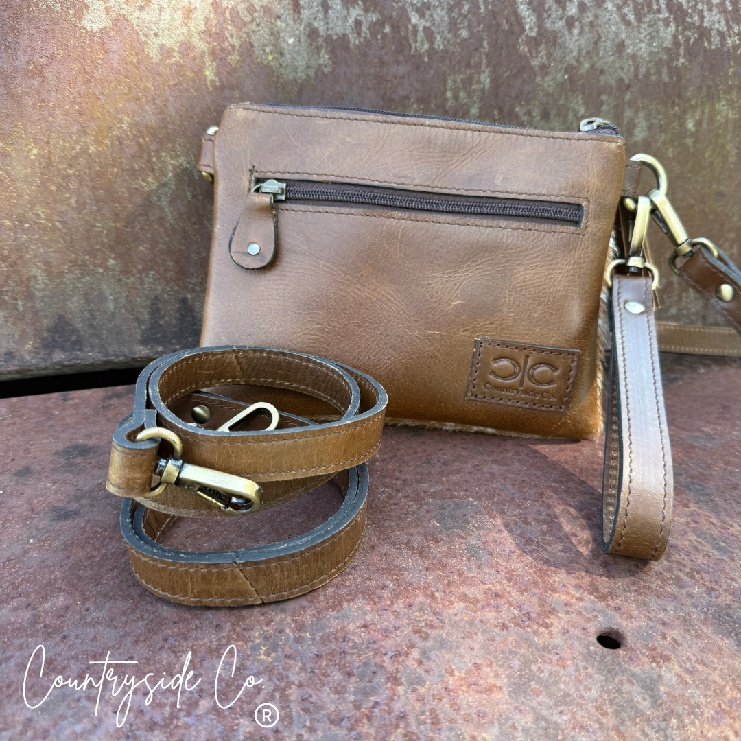Wild at Heart Cowhide Purse Crossbody with Wristlet