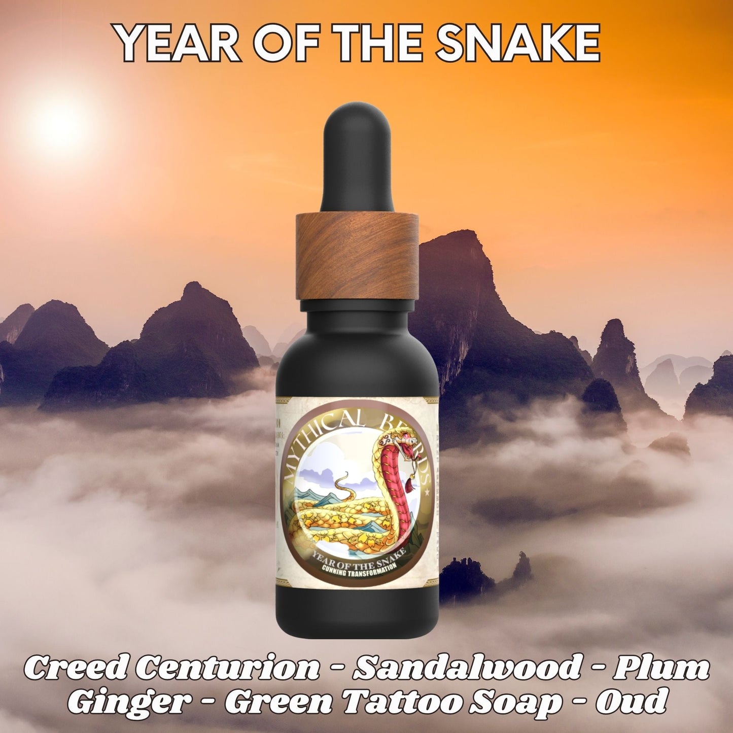 Year of the Snake - Musk Cologne, Sandalwood, Green Tattoo Soap, Plum, Ginger