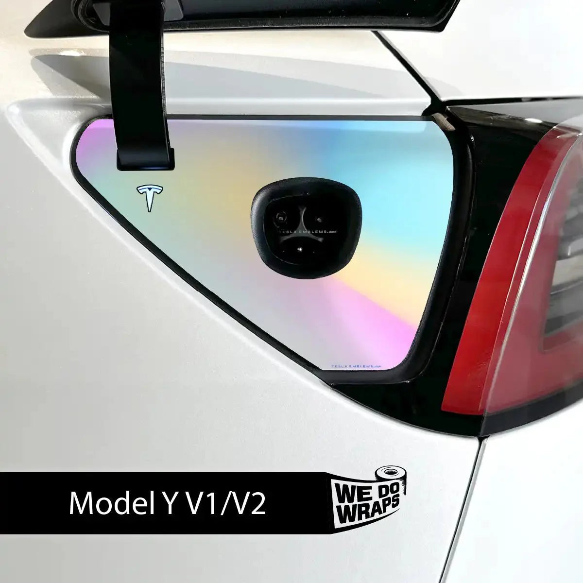 Cotton Candy Gradient Tesla Charge Port Wrap | Model Y