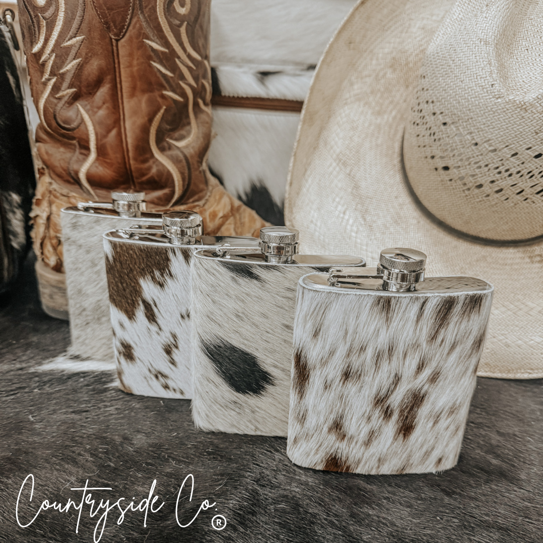 Cowhide Flask by Countryside Co.